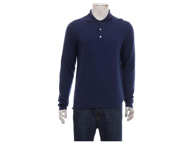 Autre Marque Pull Dunmore en cachemire Extrafein bleu taille 50
