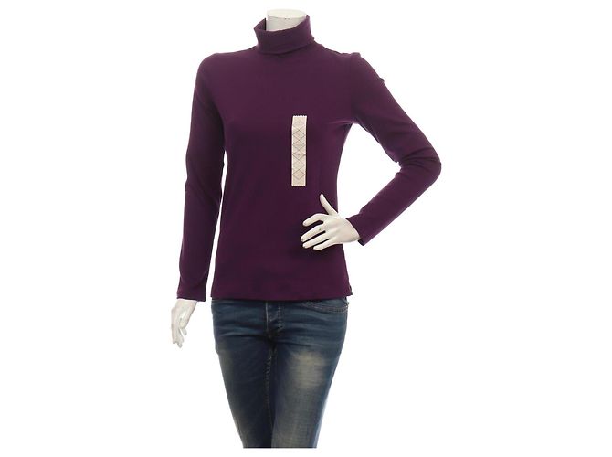 Autre Marque St John's Bay Polo Pullover Lila Baumwolle Größe S