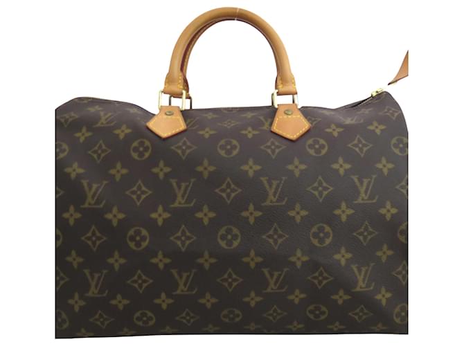 Louis Vuitton Speedy 35 Brown Cloth  ref.671044