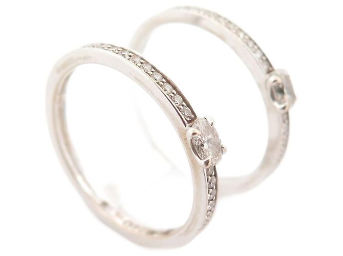 ANILLO REPOSSI HARVEST TAMAÑO PARALELO 55 ORO BLANCO 18k Anillo de oro blanco Plata