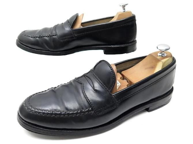 Autre Marque ALDEN LOAFERS 10a 44 BLACK CORDOVAN LEATHER BOX LEATHER LOAFERS  ref.671166