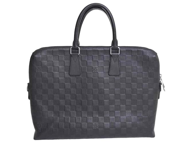 Louis Vuitton Porte documents Jour Black Leather  ref.671237