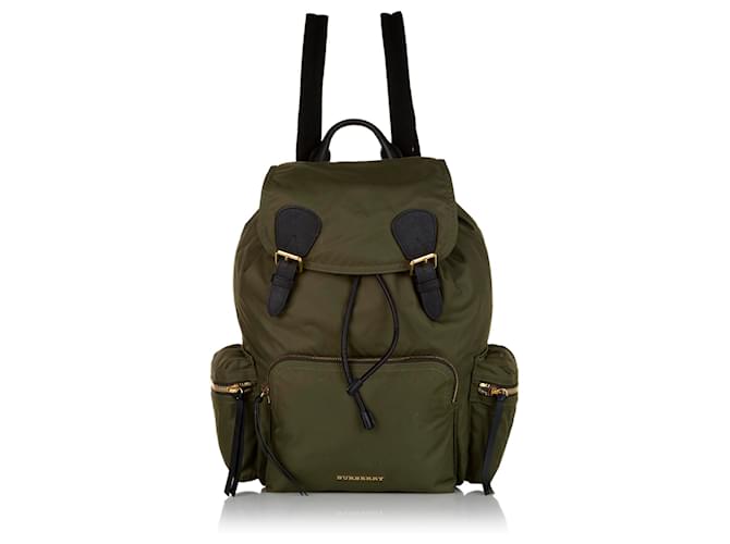 Burberry Green Runway Nylon Backpack Dark green Cloth ref.671389 Joli Closet