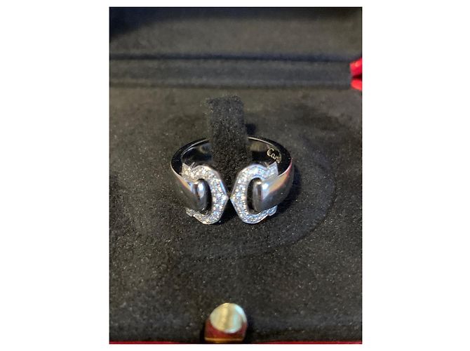 Anello Cartier Lined C in oro bianco Argento