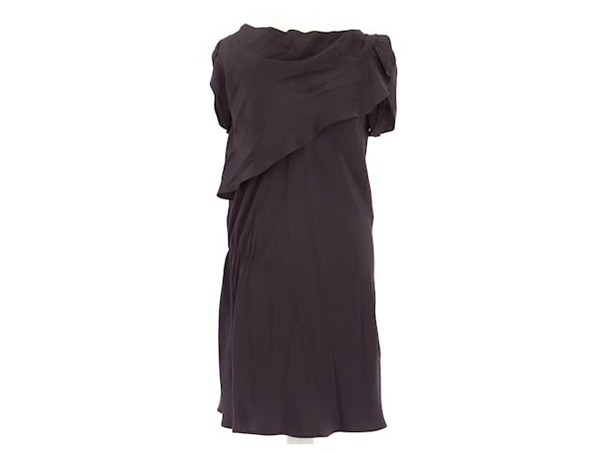 Vanessa Bruno robe Grey Silk  ref.671493