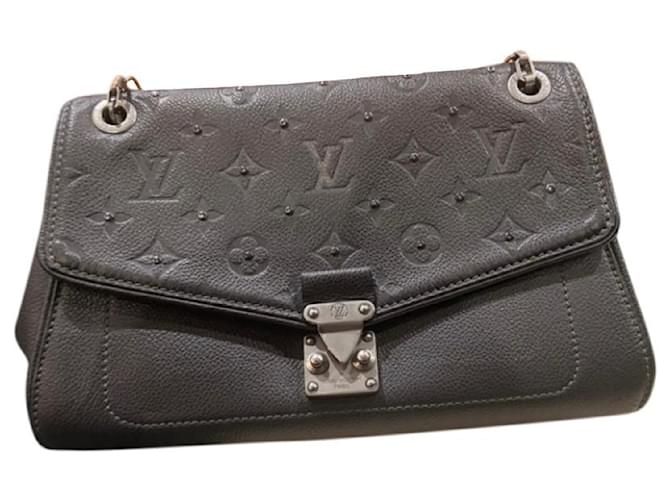 Louis Vuitton Saint Germain PM Grey Leather  ref.671508