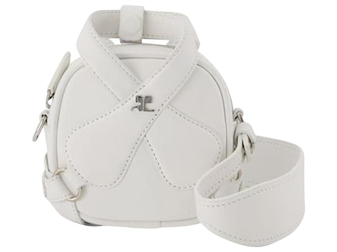 Courreges Mini X Loop Bag in White Leather ref.671509 - Joli Closet