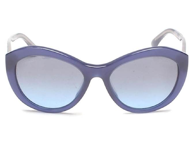 Chanel CC Cat Eye óculos escuros azul Acrílico Resina  ref.671655