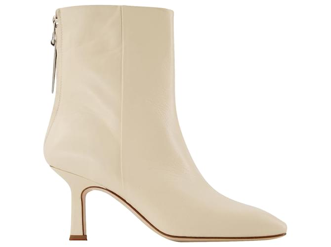 Aeyde Lola Boots in Beige Leather  ref.671658
