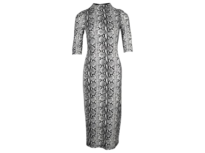 Alice + Olivia Alice & Olivia Delora Maxi Sheath Dress in Python-skin Print Viscose Cellulose fibre  ref.671706