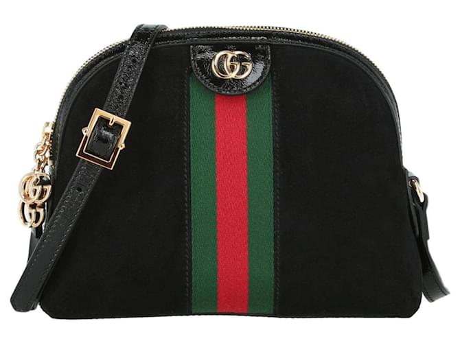 Gucci Ophidia Shoulder Bag Small Black in Leather with Gold-tone - US