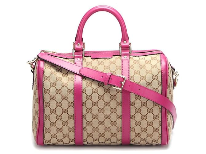 Gucci Joy Leather Boston Bag in Pink