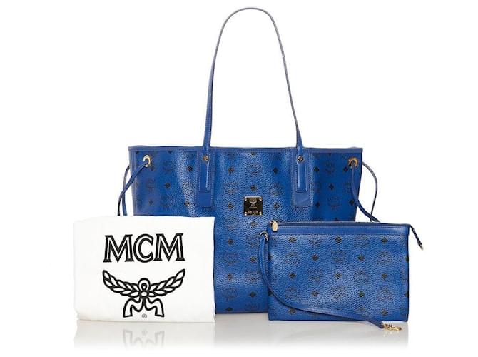 Royal blue mcm bag sale