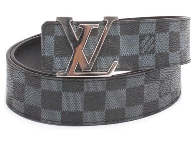 Louis Vuitton Damier Graphite Canvas LV Initials Belt Size 90/36