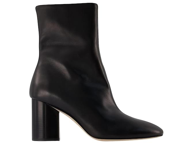 Aeyde Alena 75Mm Round Toe Ankle in leatherBoot Black  ref.671806