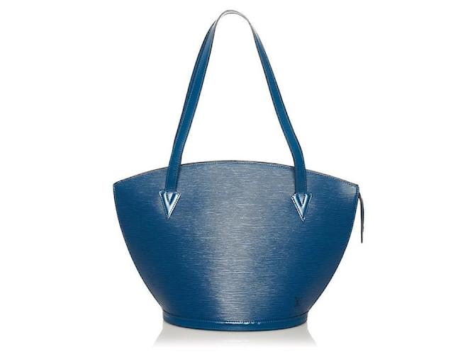 Louis Vuitton Epi Saint Jacques langer Riemen blau Leder Kalbähnliches Kalb  ref.671817