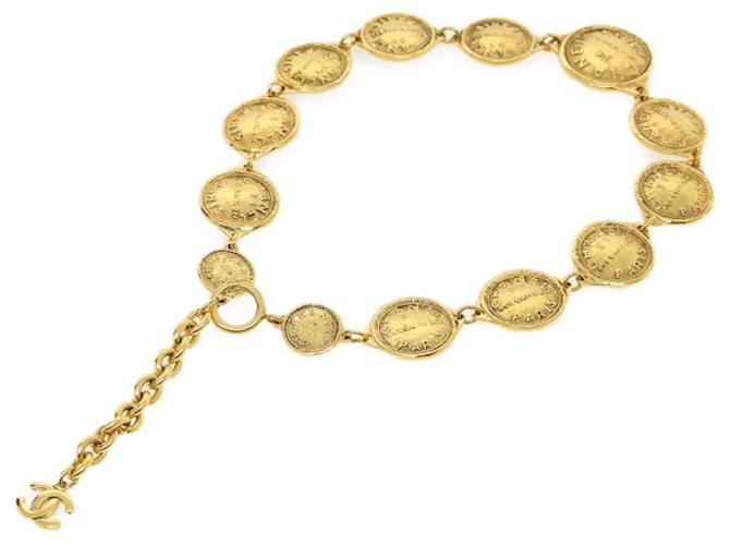 CHANEL Necklace metal Gold CC Auth ar7677 Golden  ref.672193