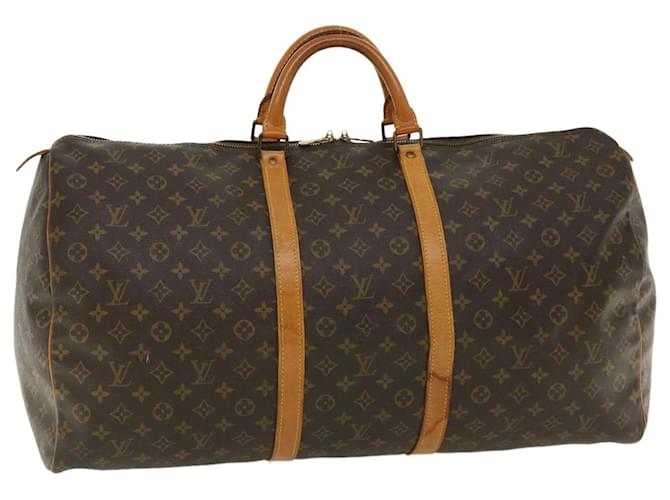 Louis Vuitton Monogram Keepall 60 Boston Bag M41422 LV Auth pt4889 Cloth  ref.672212