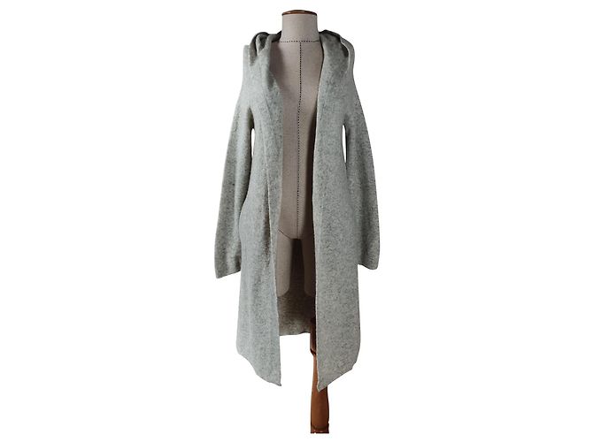 Autre Marque Babaton Hoodie Strickjacke Grau Merino Wolle und Yakwolle