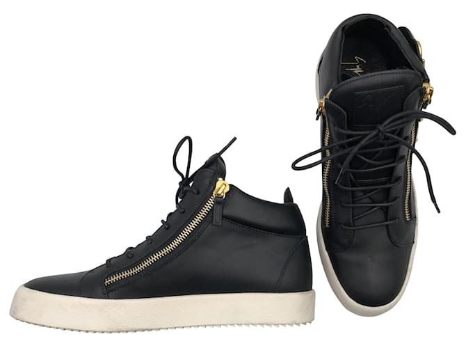 Giuseppe Zanotti sneakers high top in black leather  ref.673062