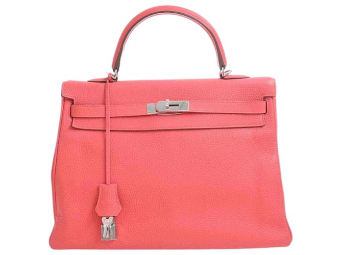 Hermès hermes kelly 32 Bag in Pink Leather  ref.673073