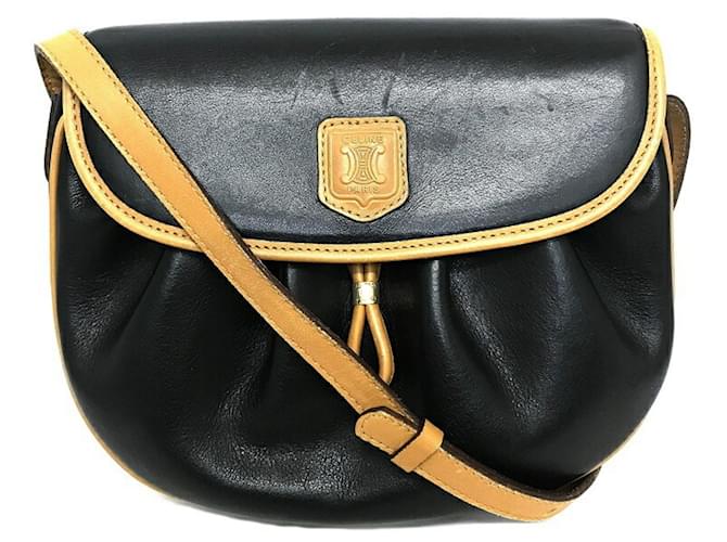 Céline Black Leather  ref.673263