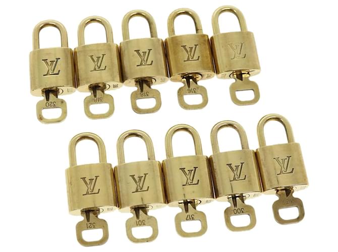 Louis Vuitton padlock 10set Padlock Gold Tone LV Auth 31251 Metal  ref.673426