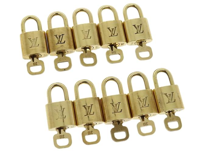 Candado de Louis Vuitton 10set Candado Dorado Tono LV Auth am2834sol Metal  ref.673480