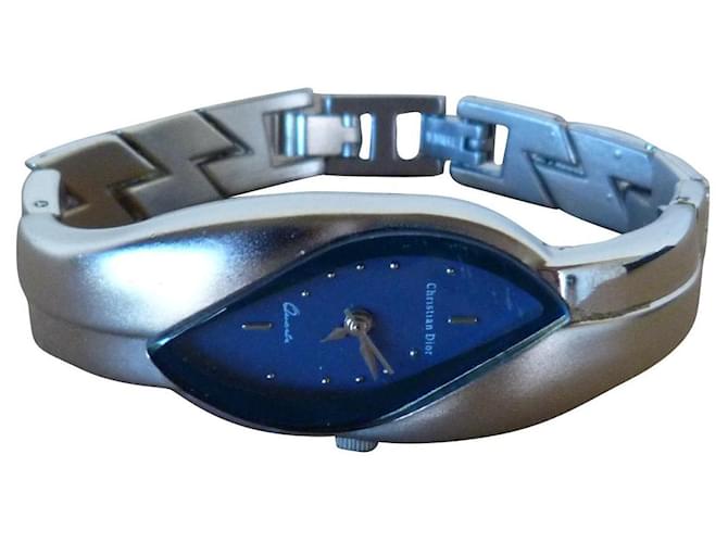 Dior Fine watches Navy blue Silver hardware Metal Glass