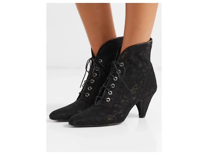 Laurence Dacade Sabrina Ankle Boot de renda preta Preto