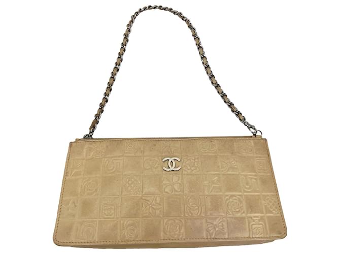 Chanel Bag Lucky Symbols Pochette Quilted Beige Lambskin Shoulder