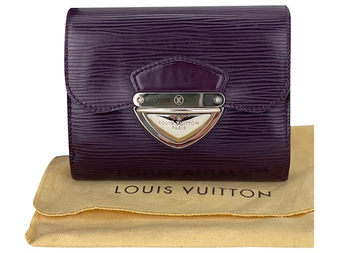 Louis Vuitton Wallet Joey Purple Epi Leather Trifold Wallet Mini