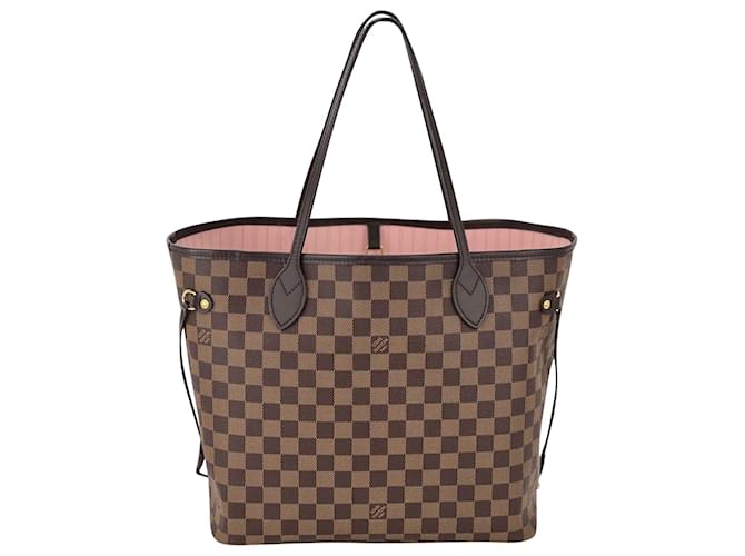 Louis Vuitton Neverfull MM Brown Damier Ebene Canvas Leather Tote Added Insert Pre-owned  ref.674047