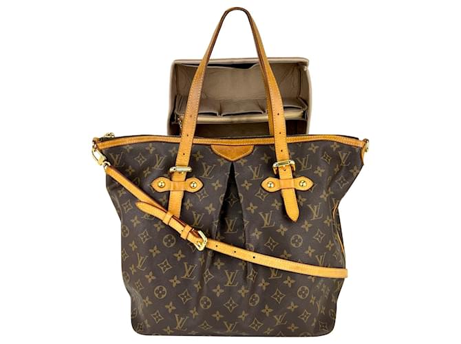 Louis Vuitton Monogram Palermo GM Shoulder Tote Bag Added Insert Pre owned  Brown Cloth ref.674094 - Joli Closet