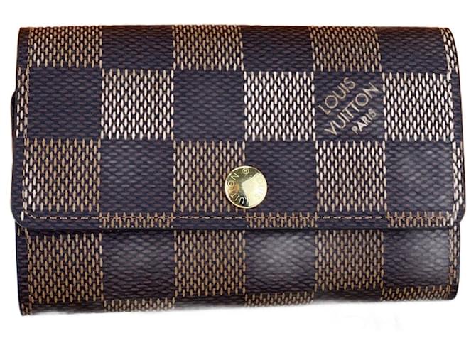 Louis Vuitton 6 Key Holder Damier Ebene Canvas Key ring N62630 Brown Cloth  ref.674168 - Joli Closet