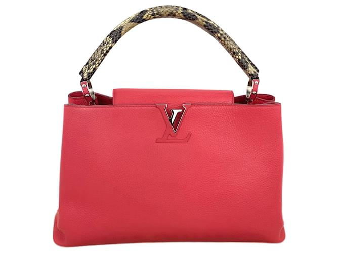 LOUIS VUITTON Capucines MM Rubis Red Taurillon Leather Hand