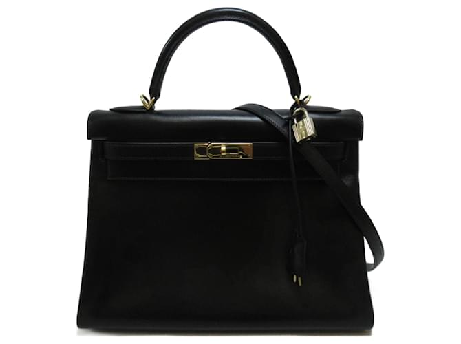 Hermès hermes kelly Black Pony-style calfskin  ref.674324