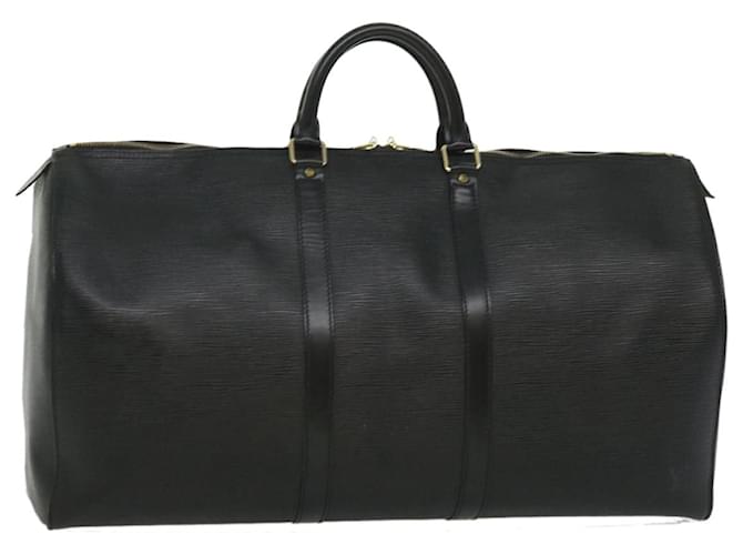 Louis Vuitton BLACK EPI LEATHER KEEPALL 55