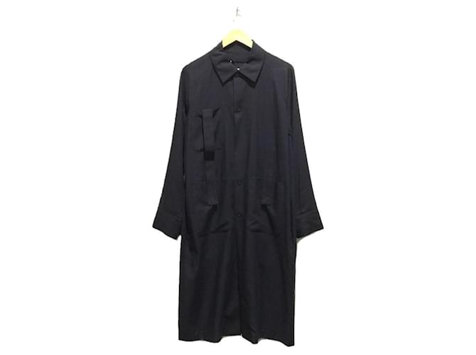 **Acne Studios (Acne) MAURO SS16/soutien collar coat/46/Wool/NVY Navy blue  ref.675213