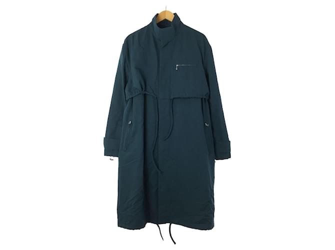 **Acne Studios (Acne) 18SS/Malki Stand Collar Ripstop Linen-Blend Belted Coat/46 Green Cotton  ref.675218
