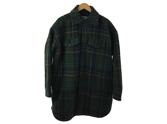 **Estúdios de Acne (Acne) Verifique o casaco de tweed oversized/44/Lã/GRN/Cheque Verde  ref.675235