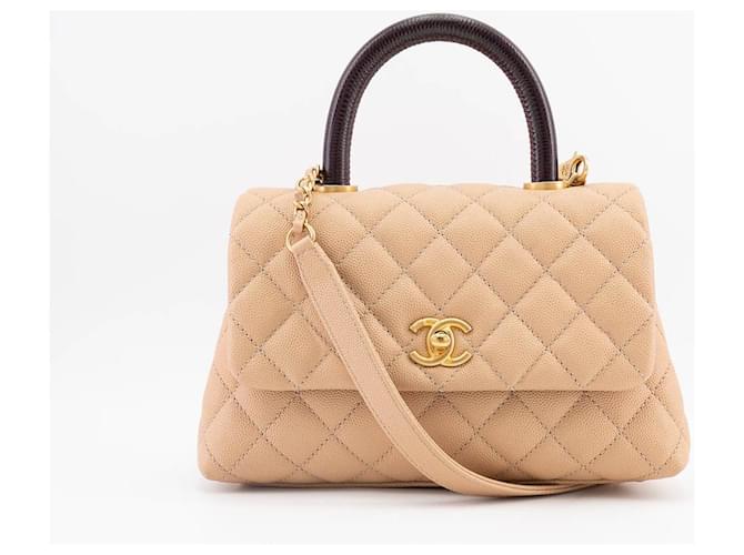 Chanel Coco Handle Bag Caviar Quilted Leather Pink  ref.675252