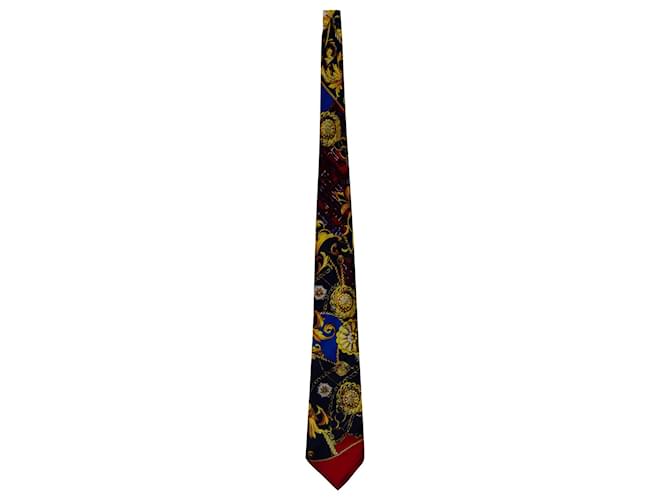 Paco Rabanne Bedruckte Krawatte aus mehrfarbiger Seide Mehrfarben  ref.675469