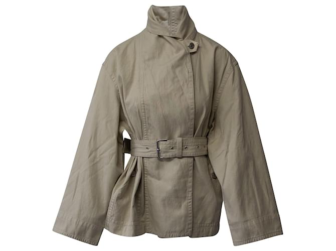 Isabel Marant Étoile Prunille Belted Jacket in Beige Cotton  ref.675485