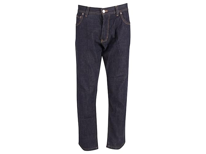 Jeans Tom Ford Straight Fit in cotone blu  ref.675493