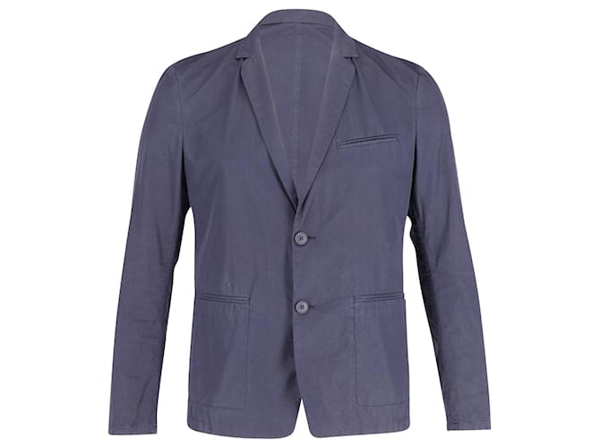 Hugo Boss Slim-Fit Blazer in Blue Cotton  ref.675502