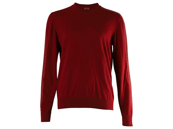 Missoni Crewneck Sweater in Red Cotton  ref.675520