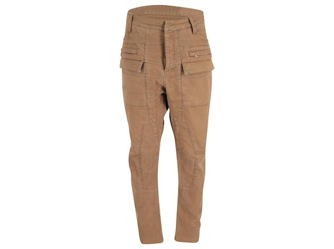 Pantaloni cargo Balmain in cotone marrone  ref.675538
