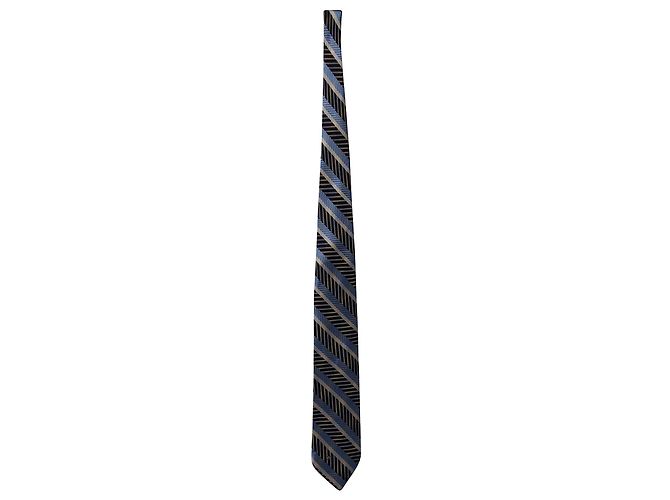 Valentino Diagonal Striped Tie in Multicolor Silk