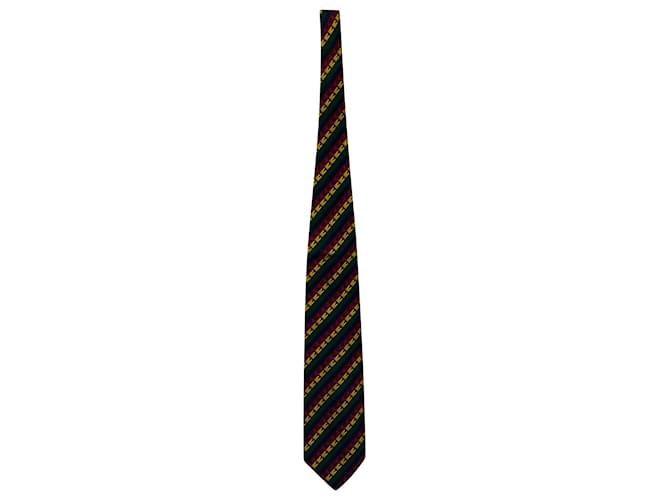 Moschino Striped Tie in Multicolor Silk Multiple colors  ref.675586